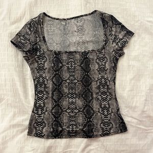 square neck black shirt